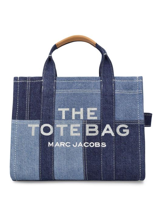 Marc Jacobs Blue Tasche Aus Denim "the Medium Tote"