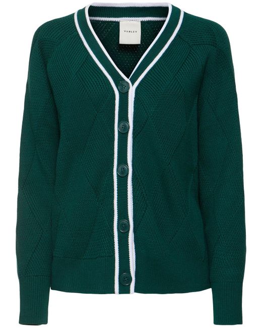 Varley Green Club Dorset Relaxed Cotton Knit Cardigan