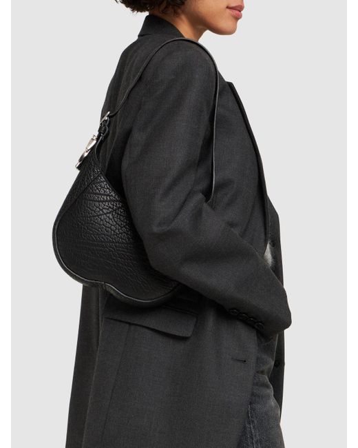 Burberry Black Ll Chess Leather Shoulder Bag