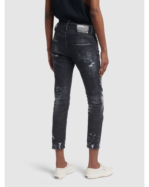 DSquared² Blue Cool Girl Distressed Skinny Jeans