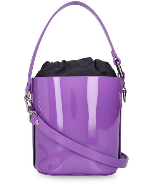 Vivienne Westwood Purple Daisy Leather Bucket Bag
