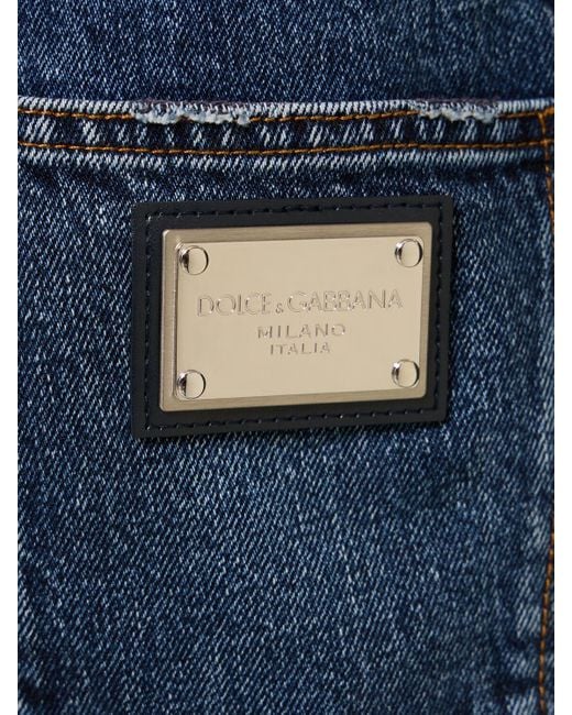 Jeans de denim de algodón Dolce & Gabbana de hombre de color Blue