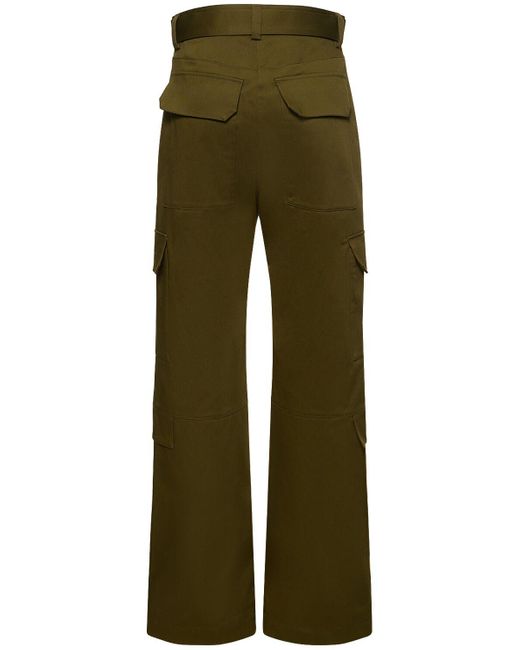 Pantalones cargo de algodón MSGM de color Green