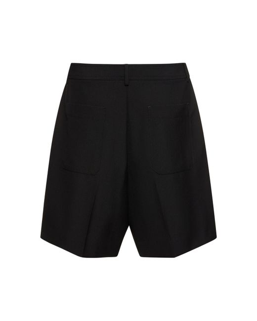 Valentino Black Tailored Wool Shorts for men