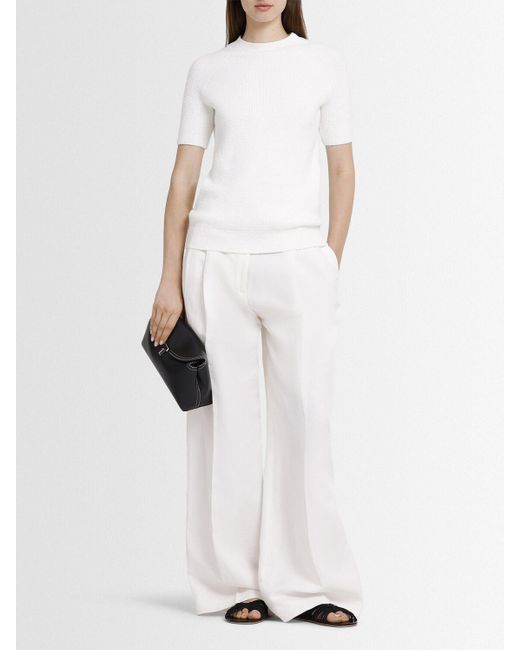 Totême  ラグランスリーブ テリー編みニットtシャツ White