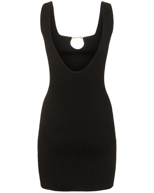 Jacquemus Black La Mini Robe Sierra Knit Mini Dress