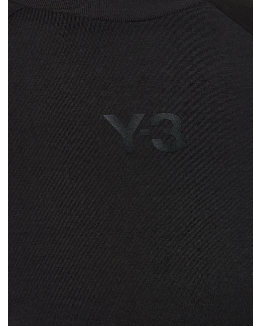 Y-3 Black T-shirt-kleid Mit Rostfarbe