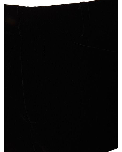 Shorts vita media in velluto di cotone di Tom Ford in Black