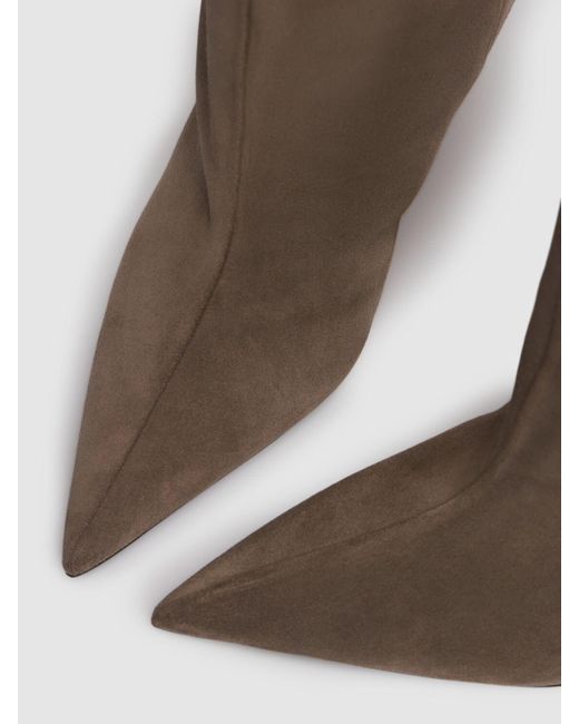 The Attico Brown 60mm Hohe Wildlederstiefel "cheope"