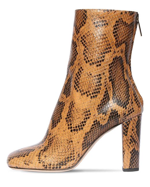 Paris Texas Pré-Collection Boots effet Serpent - Seppia pour Femme