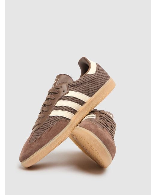 Baskets En Crochet À Finitions En Cuir Et En Daim Samba Og Adidas Originals en coloris Brown