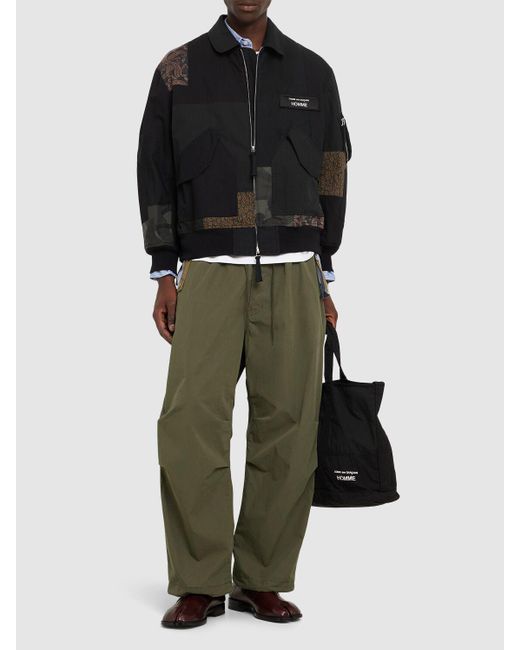 メンズ Comme des Garçons コットンドローコードパンツ Green