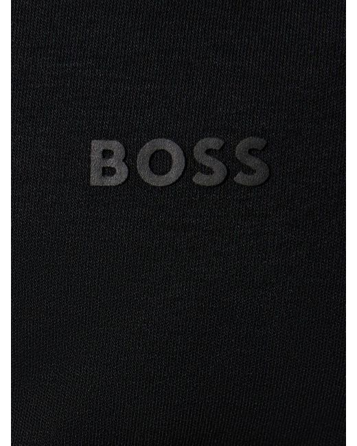 BOSS by HUGO BOSS Penrose Cotton Piqué Polo in Black for Men | Lyst