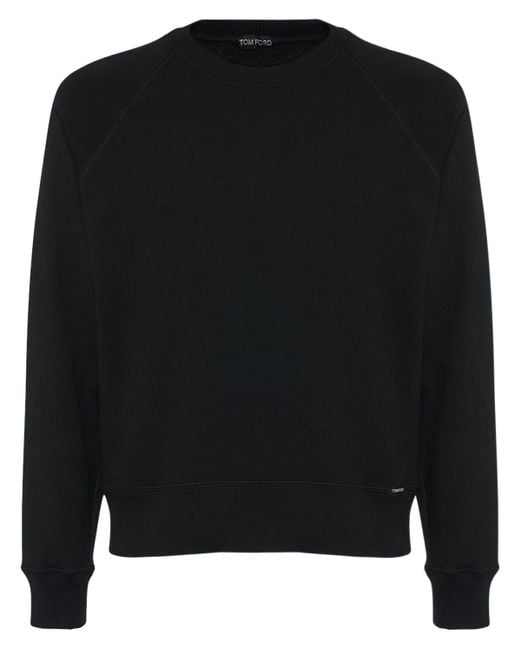 Sudadera de algodón teñido Tom Ford de hombre de color Black