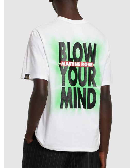 Martine Rose Green Blow Your Mind Cotton Jersey T-Shirt for men