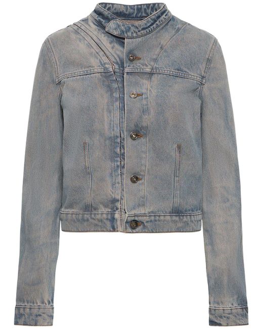 Y. Project Gray Denim Hooks & Buttons Jacket