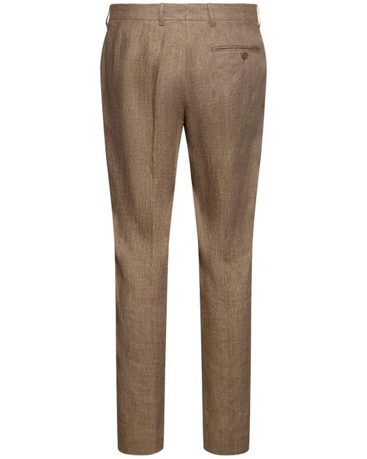 Frescobol Carioca Natural Alfonso Tailored Linen Pants for men