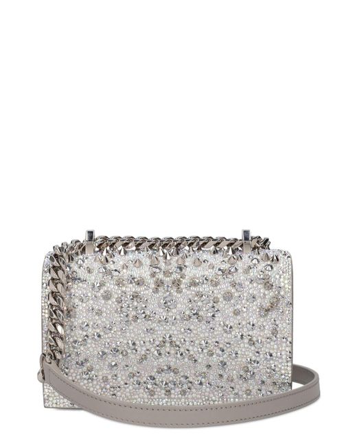 Borsa the mini jewelled satchel / decorazioni di Alexander McQueen in Gray
