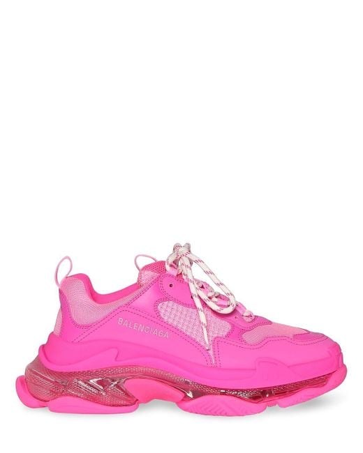 Sneakers triple s con suela transparente 60mm de Balenciaga de color Rosa |  Lyst