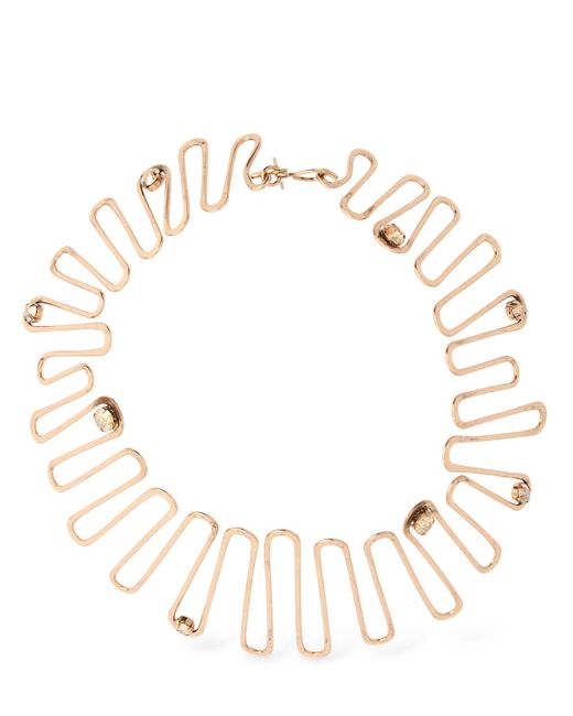 Mujer Collar De Metal Unique Max Mara de color Natural