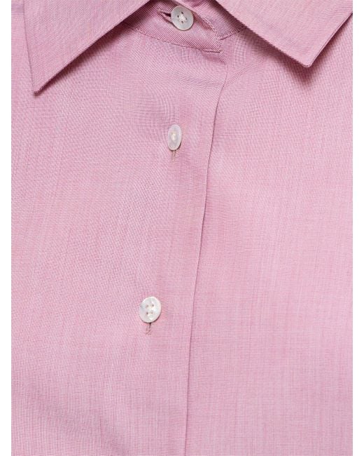 The Row Pink Attica Poplin Shirt