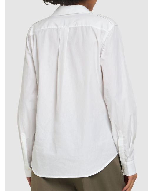 Mujer Camisa De Algodón Coperni de color White