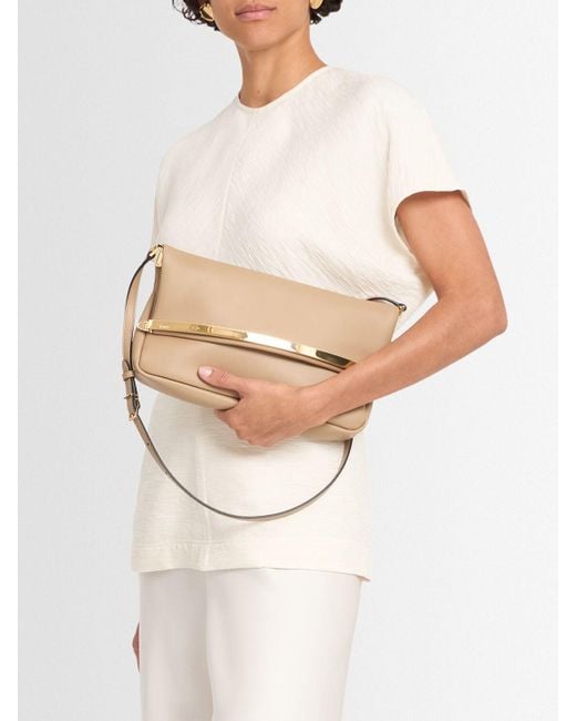 Tod's Natural Small Crn Leather Clutch