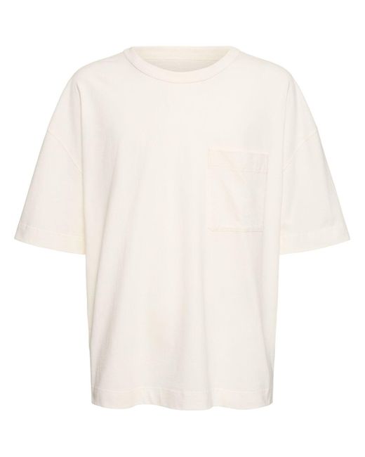 Lemaire White Boxy Cotton & Linen T-shirt for men