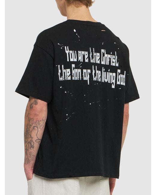 T-shirt in cotone con stampa di Someit in Black da Uomo