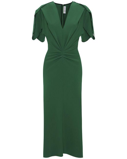 Vestido midi Victoria Beckham de color Green