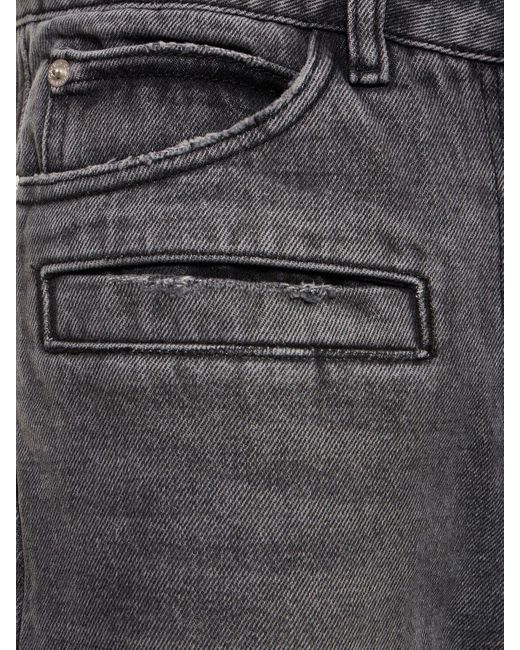 Courreges Gray Zipped Denim Bootcut Jeans