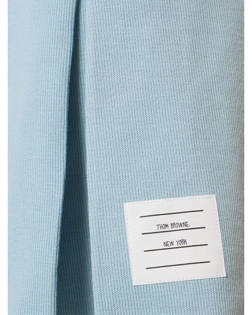 Minigonna in jersey di cotone plissé di Thom Browne in Blue