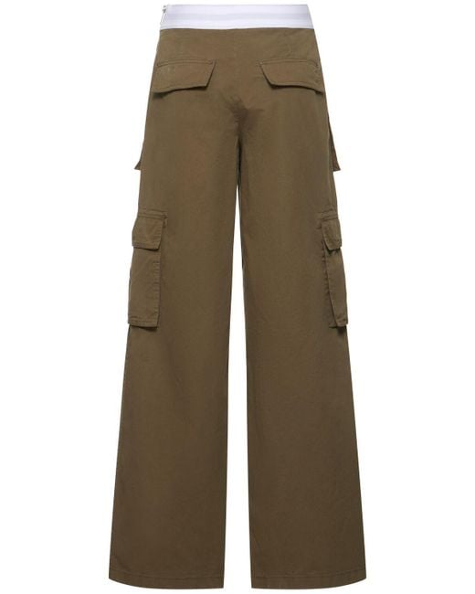 Alexander Wang Natural Mid Rise Cargo Cotton Pants