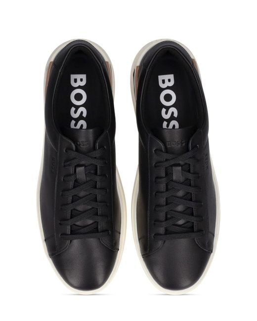 Boss Sneakers Aus Leder "clint Tennltt" in Black für Herren