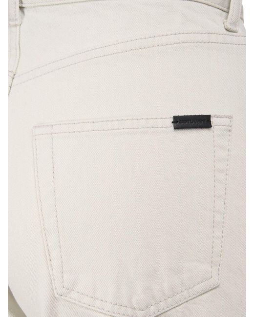 Jeans de denim de algodón Saint Laurent de color White