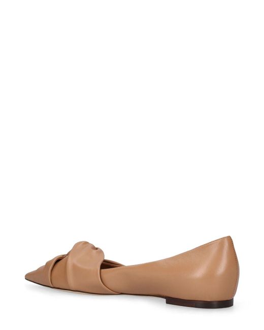 Jimmy Choo Brown Hedera Leather Ballet Flats