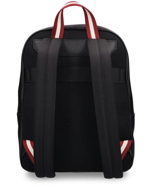 Bally Black Code Luis Leather Backpack for men