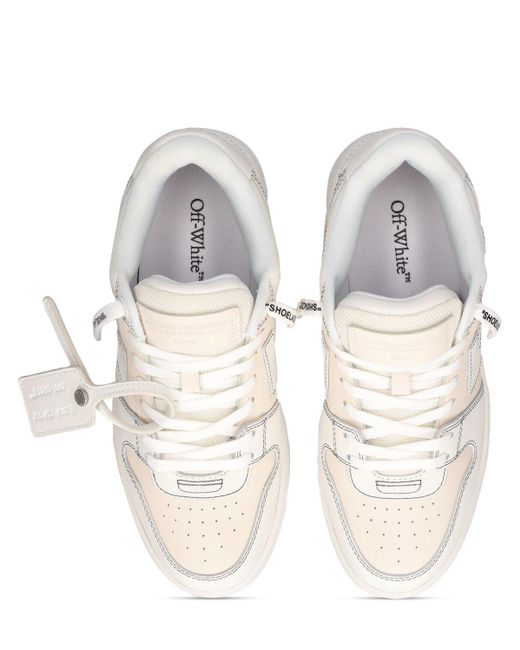 Off-White c/o Virgil Abloh Natural 30mm Hohe Leder-sneakers "out Of Office"