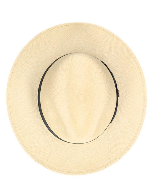 Borsalino Natural Amedeo 7.5cm Brim Straw Panama Hat for men