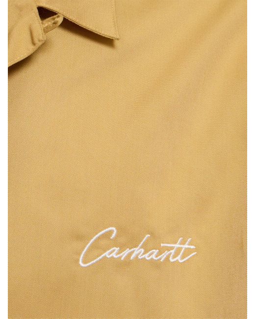 Chemise à manches courtes en coton mélangé delray Carhartt pour homme en coloris Yellow