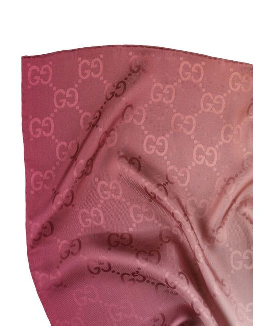 Gucci Pink Schal Mit Gg-motiv