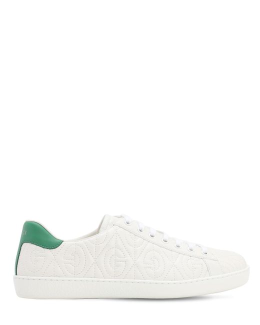 Gucci Ace Herren-Sneaker mit G Rhombus in White für Herren