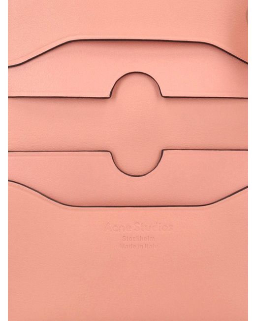 Acne Pink Leather Card Holder