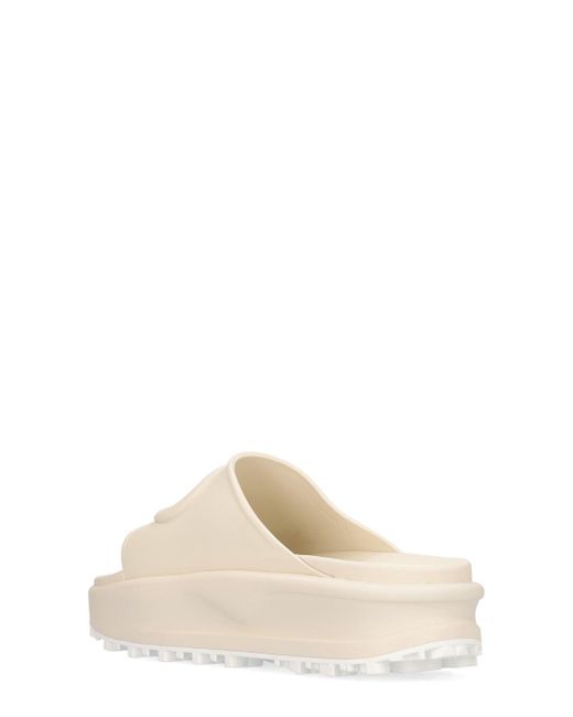 Gucci Natural 40Mm Miami Rubber Wedge Sandals