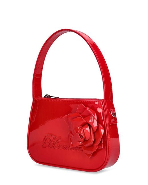 Blumarine Red Handtasche Aus Lackleder