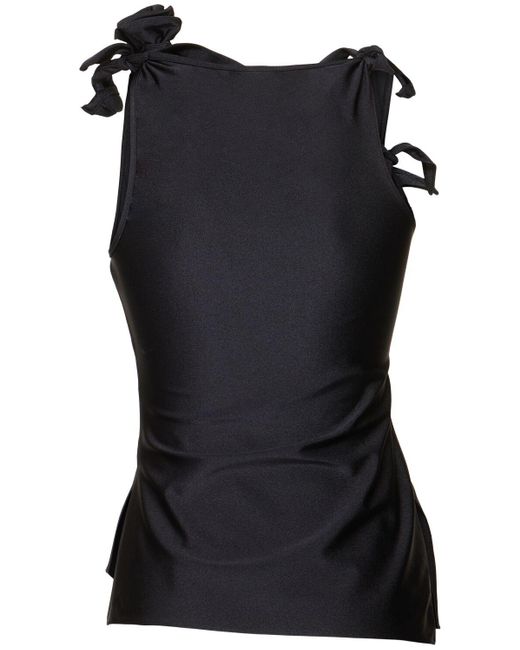 Coperni アシンメトリーストレッチ ジャージートップ Black