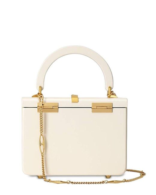 sylvie 1969 patent leather mini top handle bag