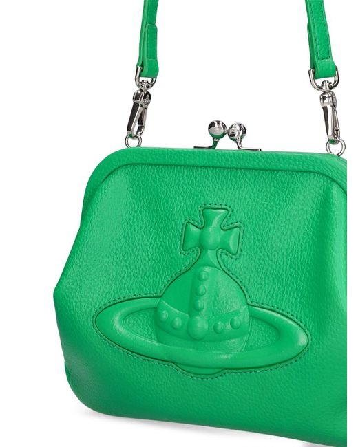 Vivienne Westwood Green Vivienne's Faux Leather Embossed Clutch