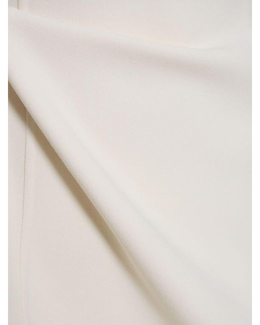 Michael Kors White Kleid Aus Wollkrepp Mit Glockenärmeln