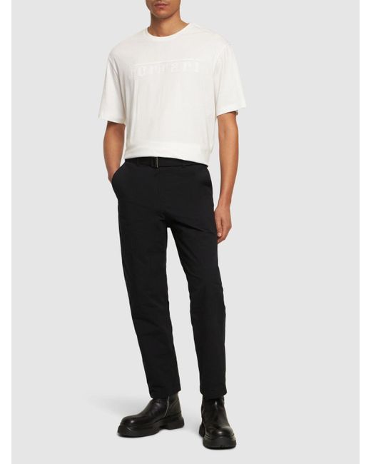 Camiseta oversize de jersey de algodón Ferrari de hombre de color White